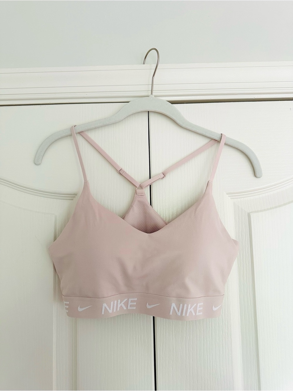 Nike Indy Light Pink Sports Bra in Silt Red M